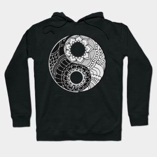 Zentangle ying yang sign Hoodie